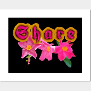 Share Flowers Posters and Art